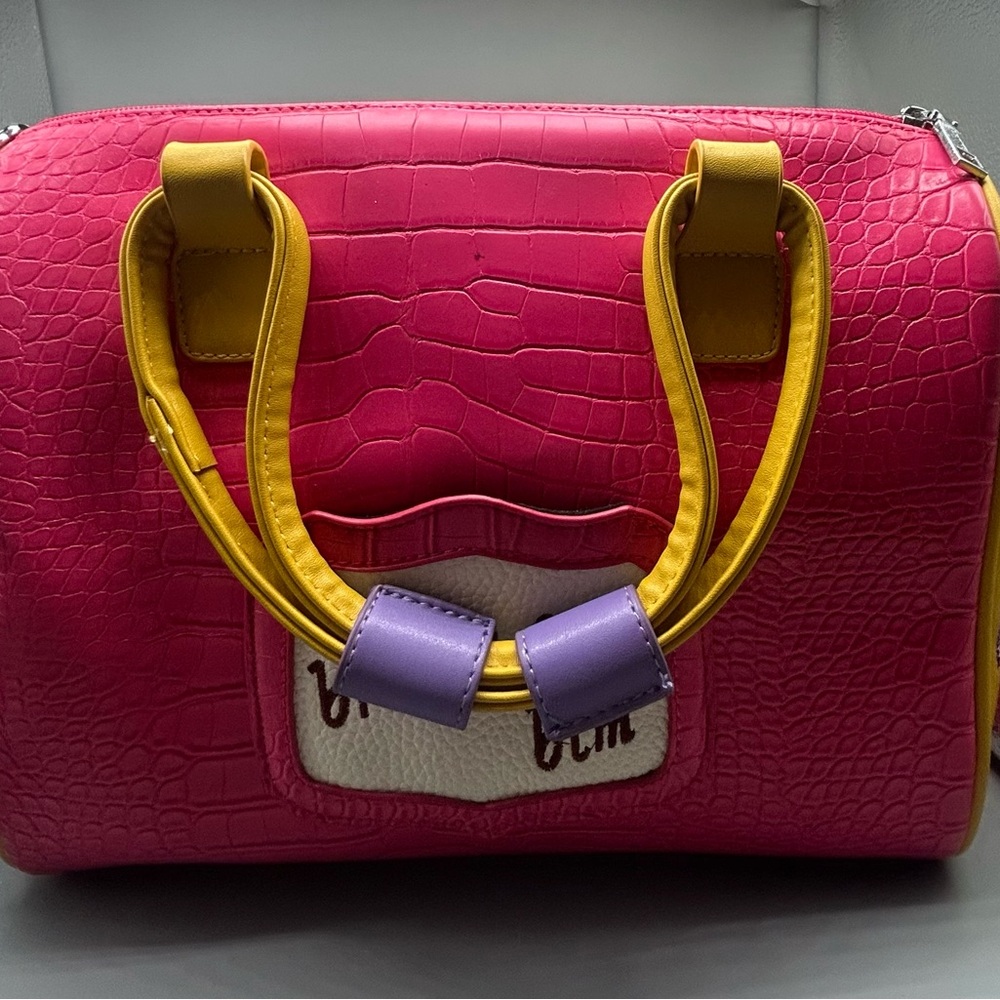 Colorful Patchwork Satchel Handbag - Multicolor F… - image 2